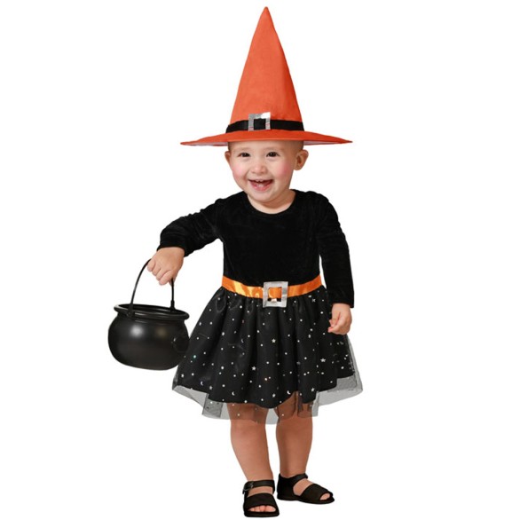 Fato Bruxinha Laranja Bebé