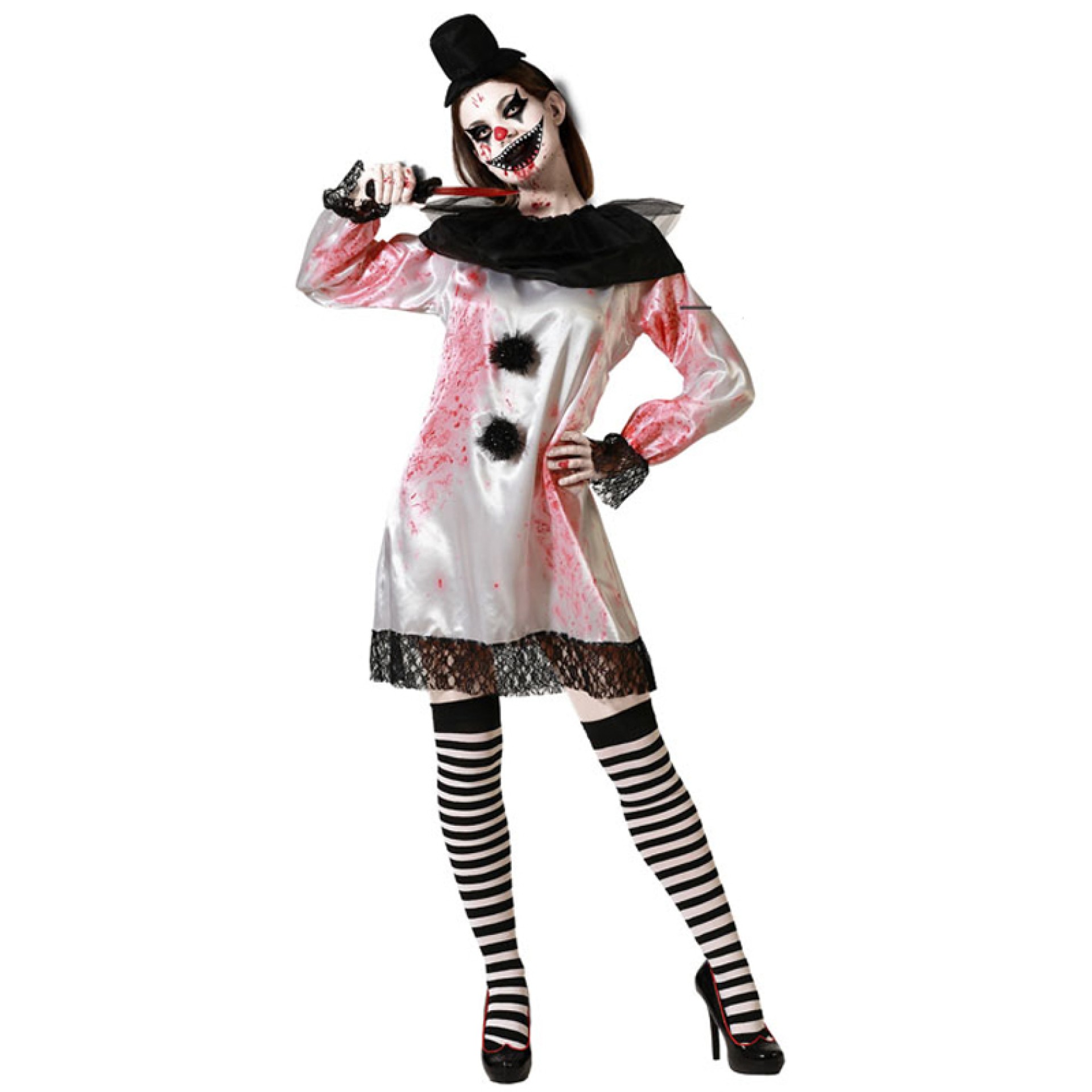 Fato Palhaça Pierrot Senhora