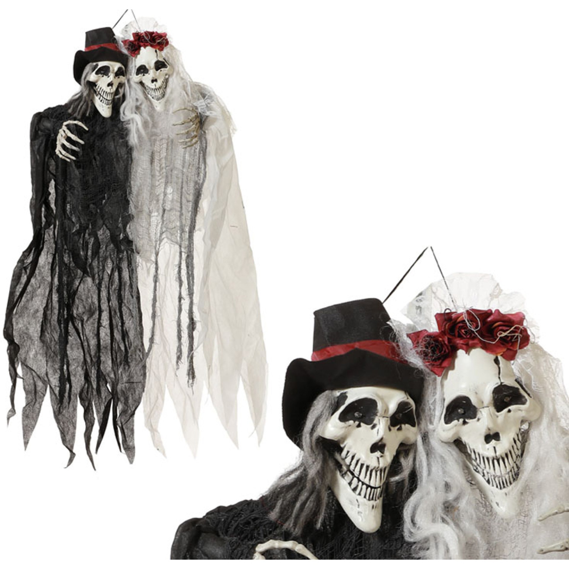 Casal Esqueletos Halloween 120CM
