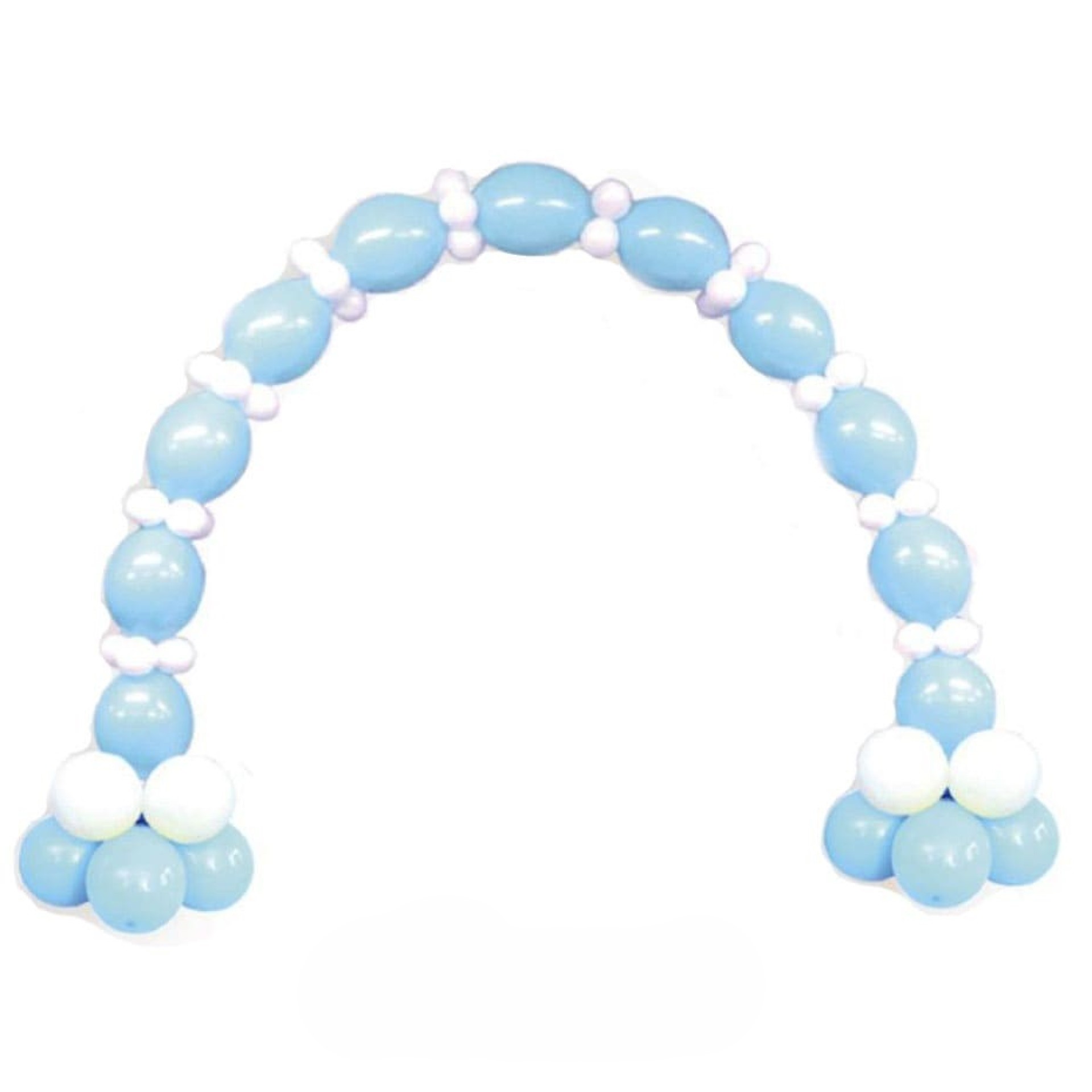 Arco Balões Azul e Branco 67 unid