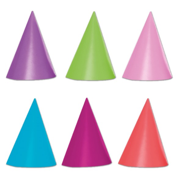 Chapéus Cone Coloridos