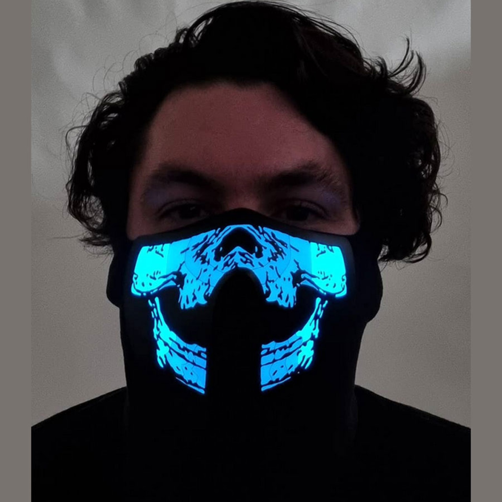Máscara Boca de Esqueleto Com Luz