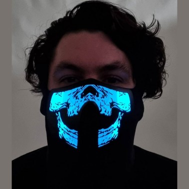 Máscara Boca de Esqueleto Com Luz Máscara Boca de Esqueleto Com Luz