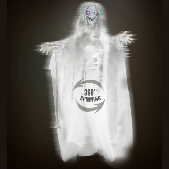 Bruxa Branca Giratória Luz Som 153cm