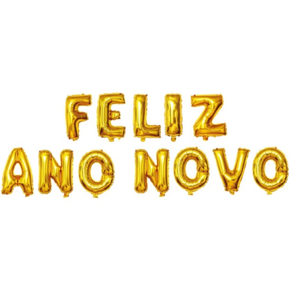 Balões Feliz Ano Novo Dourados