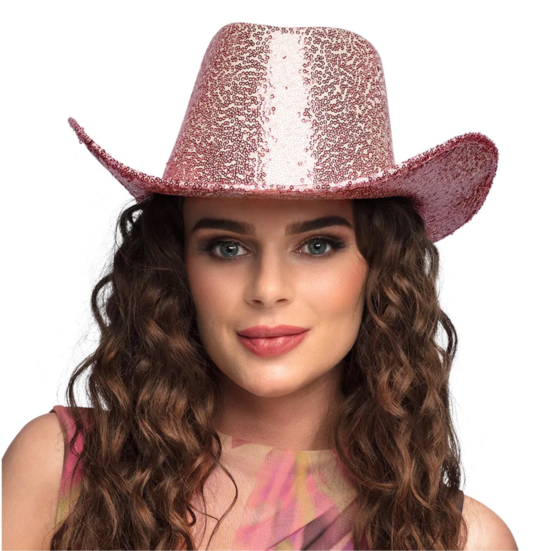 Chapéu Cowgirl Rosa Glamour