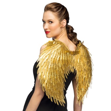 Asas Anjo Glamour Douradas