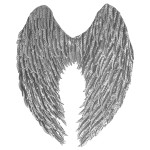 Asas Anjo Glamour Prateadas