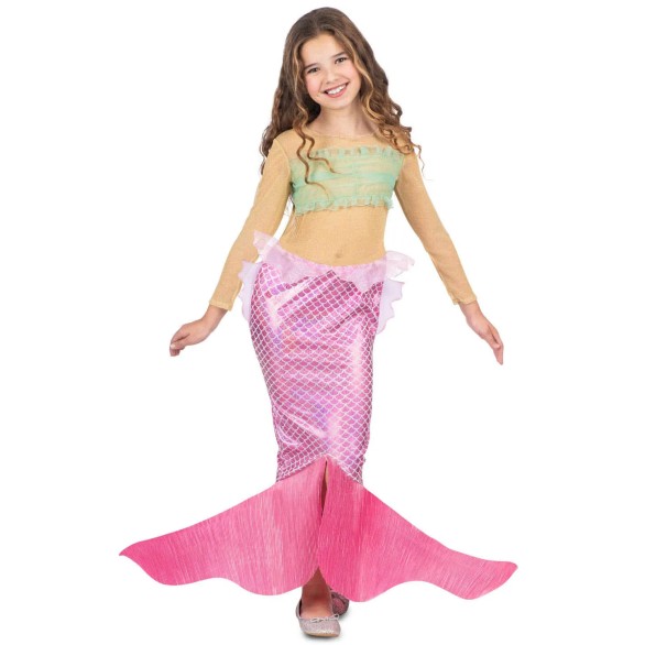 Fato Sereia Rosa Menina