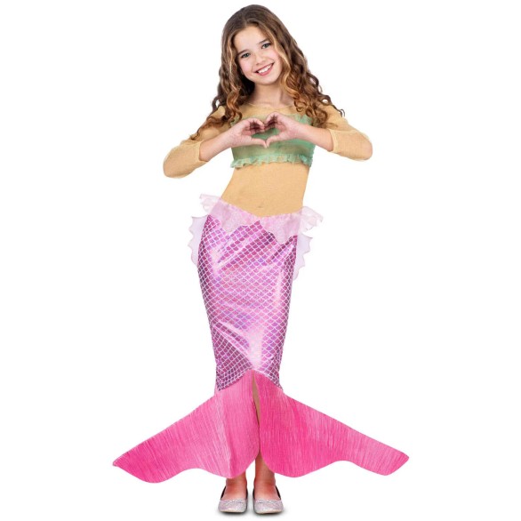 Fato Sereia Rosa Menina