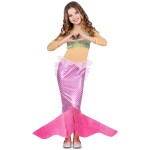 Fato Sereia Rosa Menina