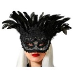 Mscara Veneza Plumas Pretas