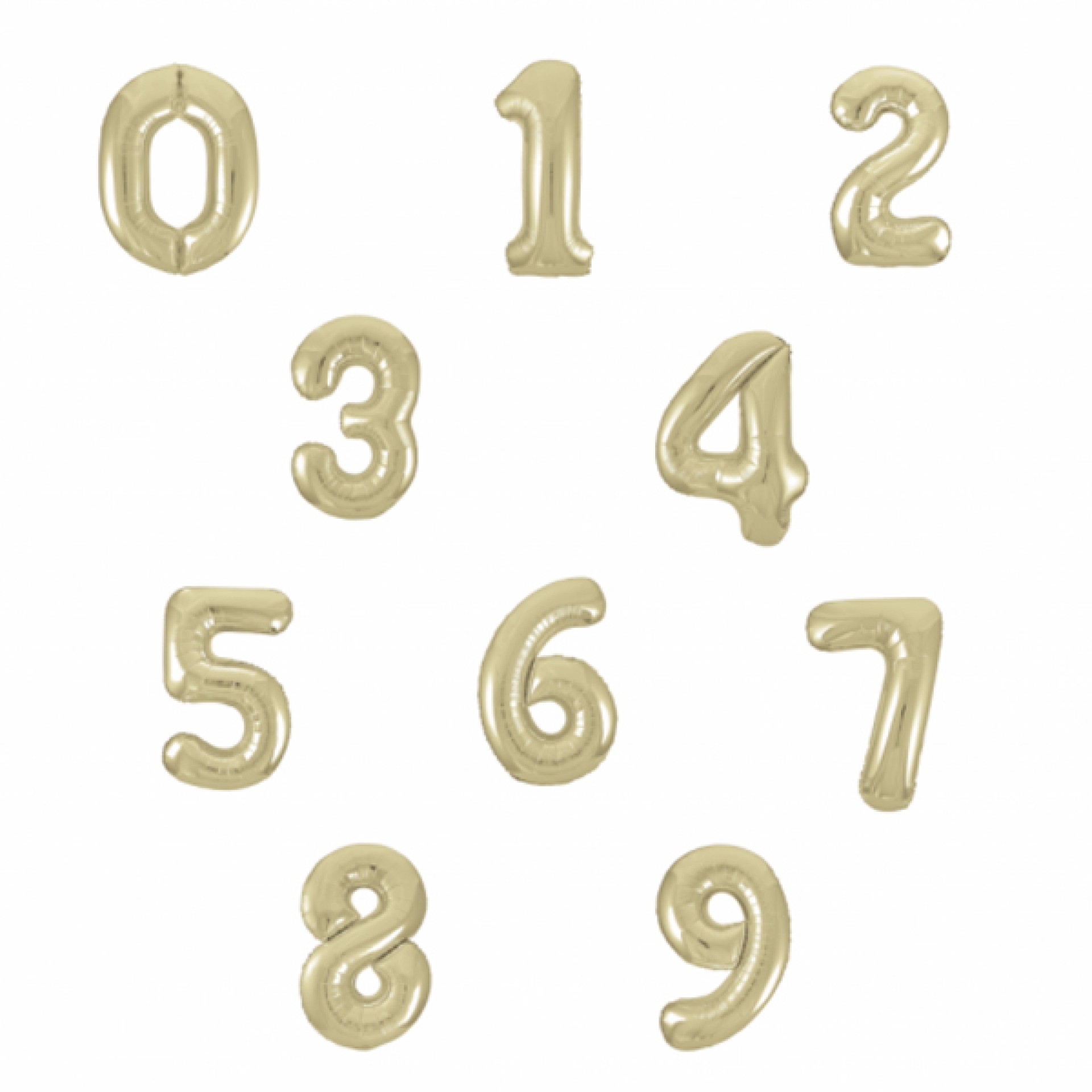 Balão Número Foil Gold
