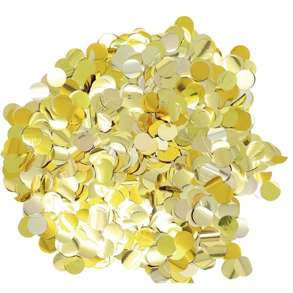 Lança Confettis Bolinhas Douradas 40cm