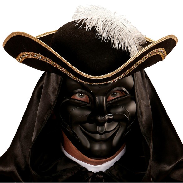 Mscara Veneziana Homem Negro
