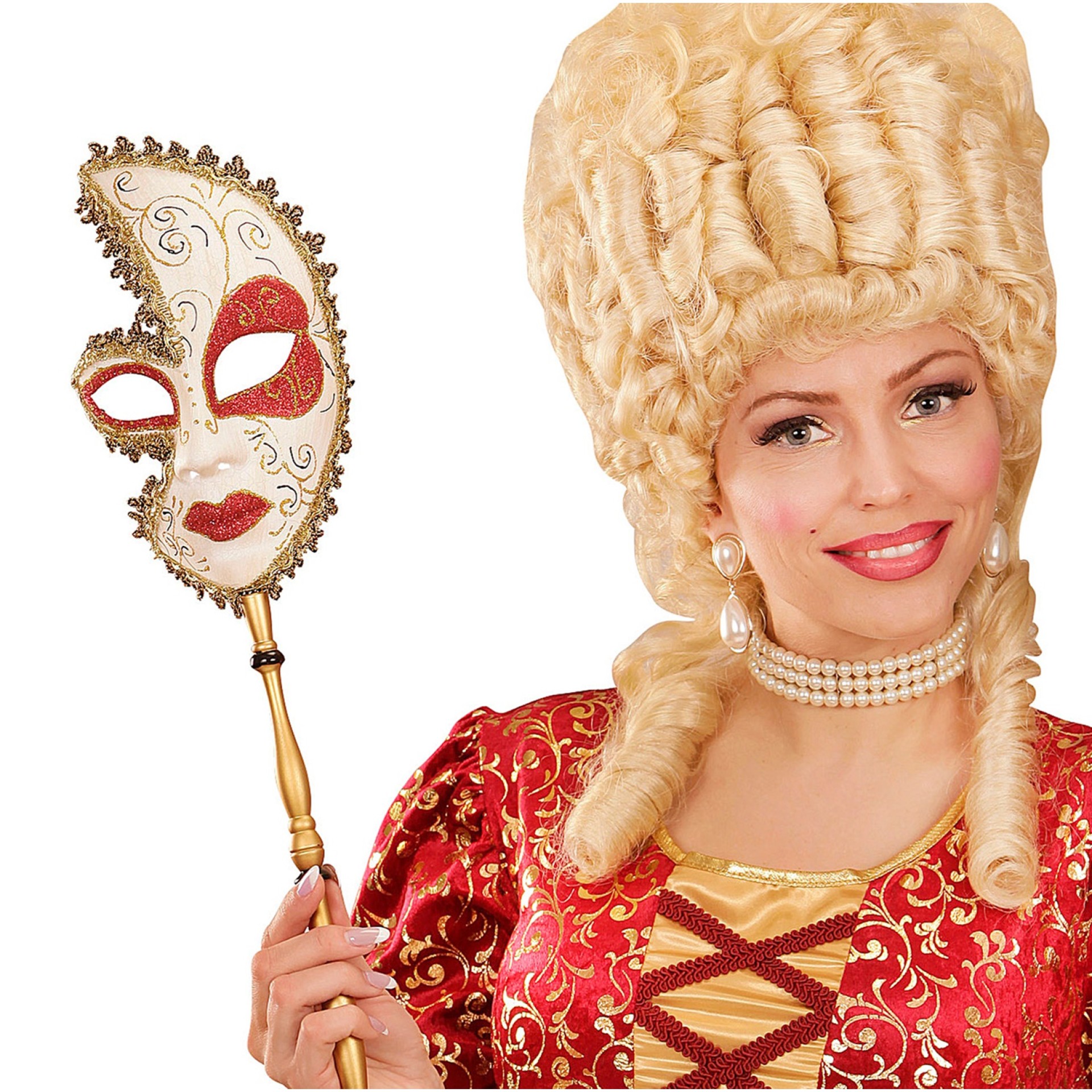 Máscara Marquesa de Veneza com Cabo