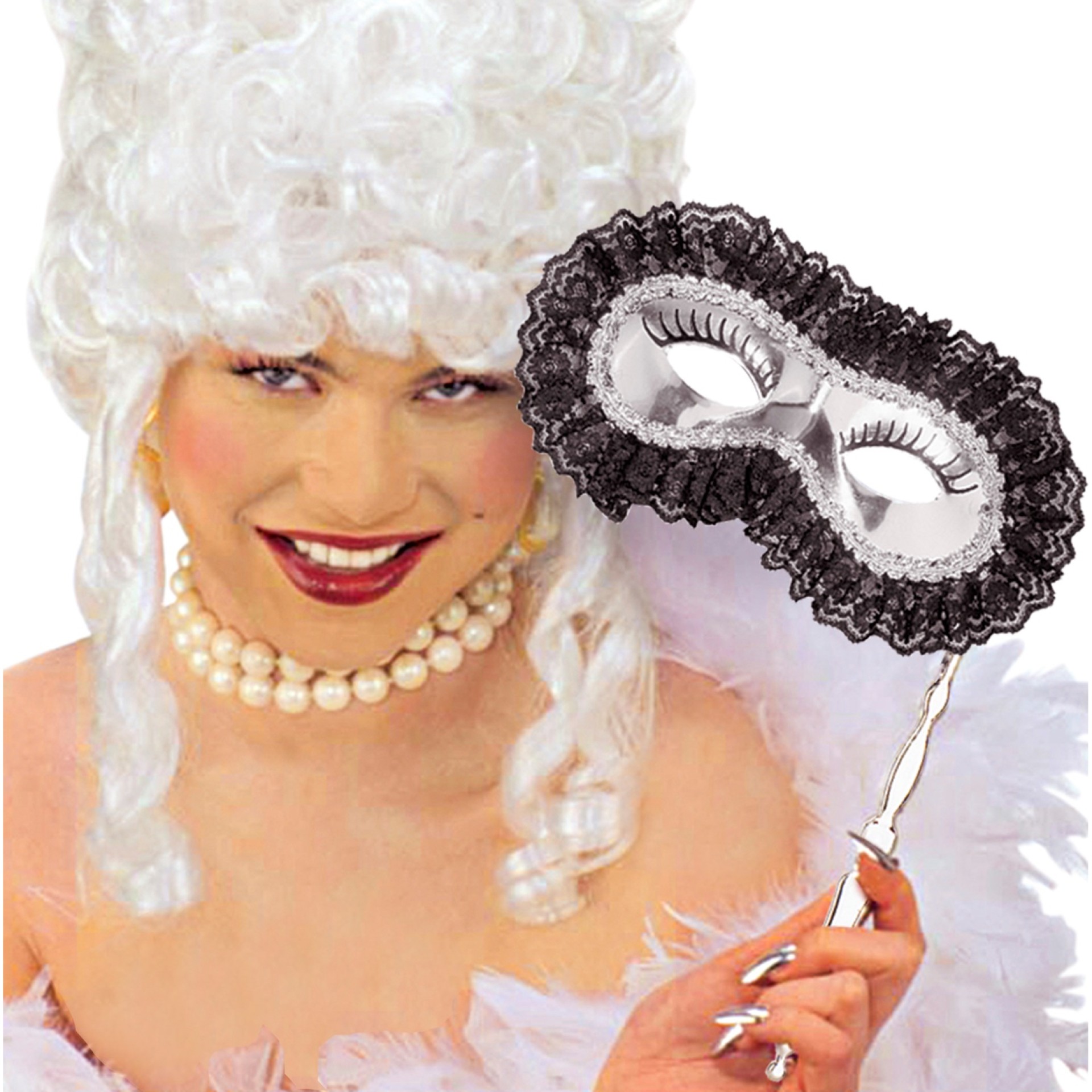 Máscara Condessa Veneziana com Cabo