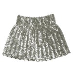 Mini Saia Lantejoulas Prateadas