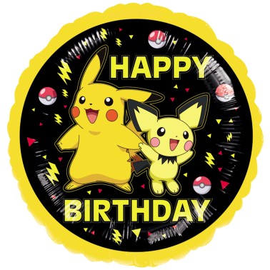 Balo Pikachu Happy Birthday