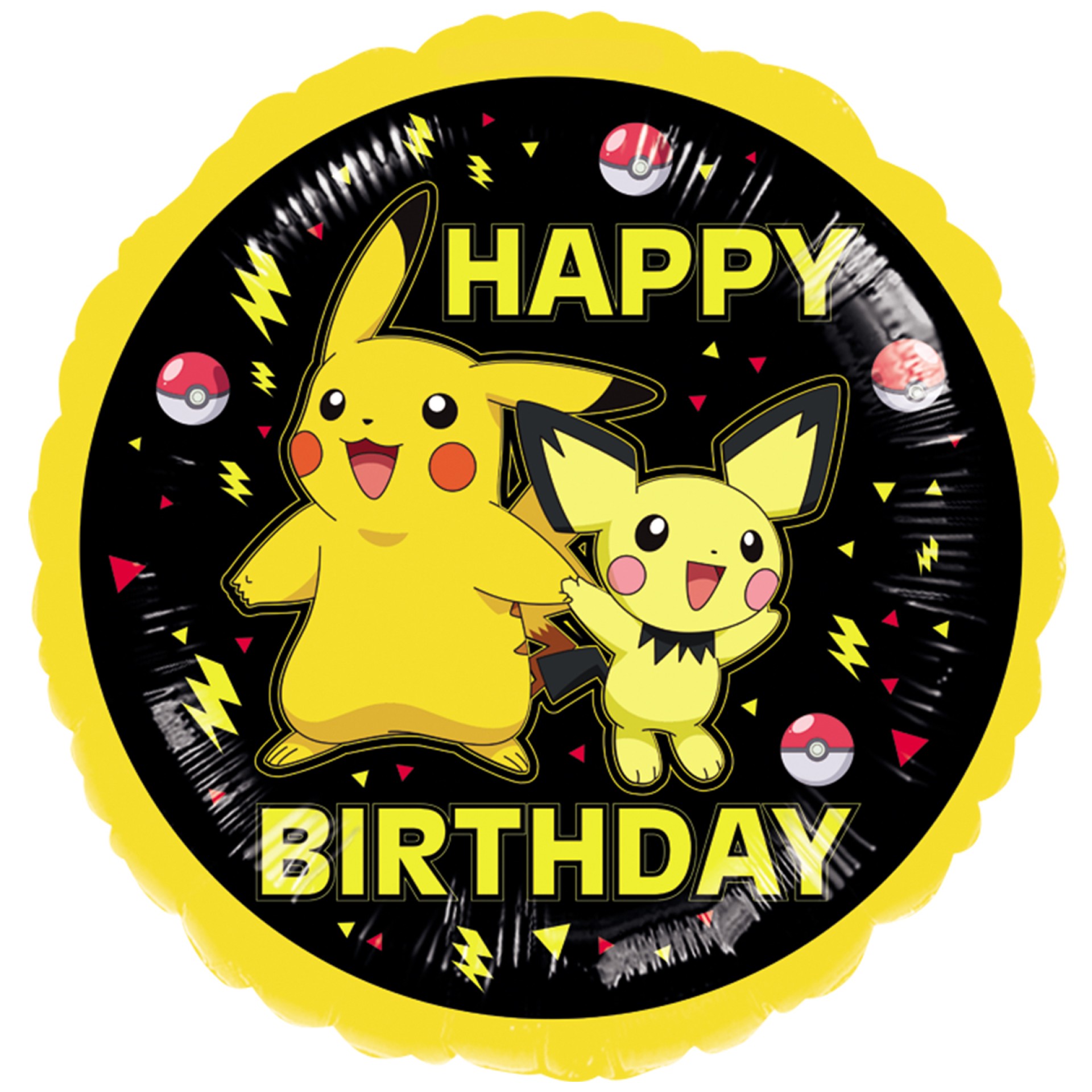 Balão Pikachu Happy Birthday