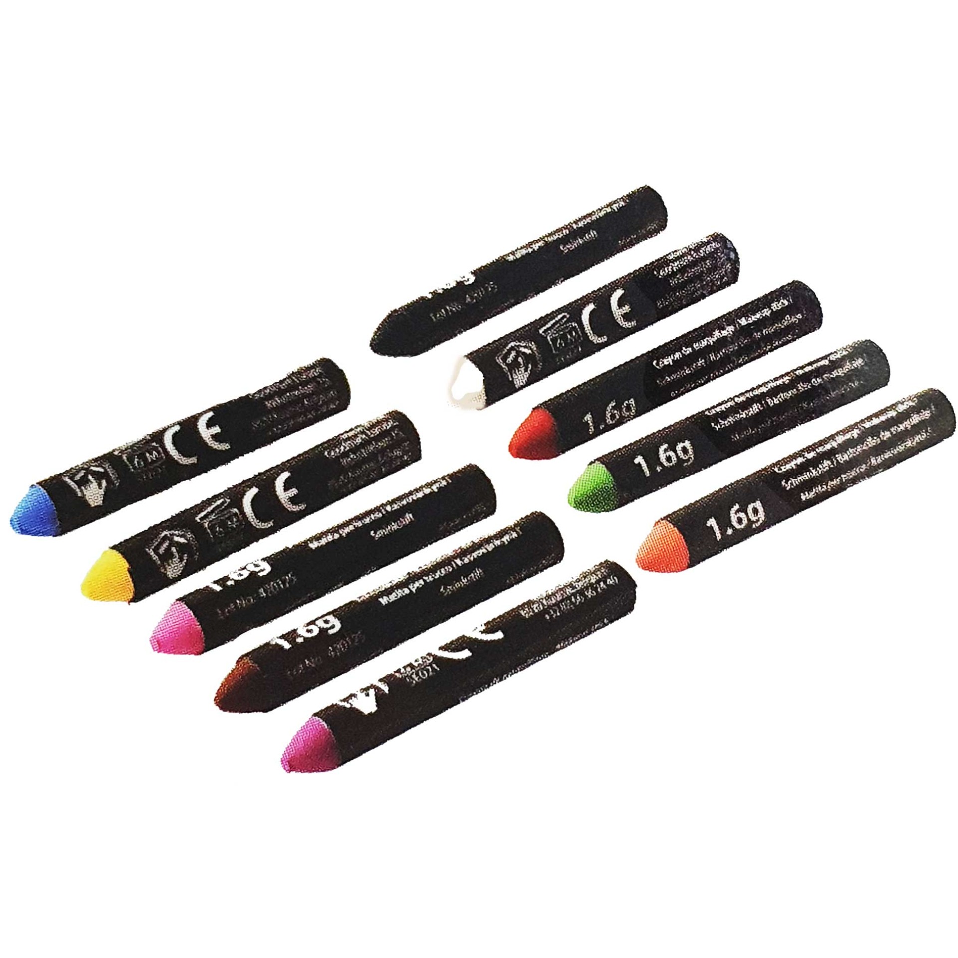 Caixa 10 Lápis Cor Pintura Facial