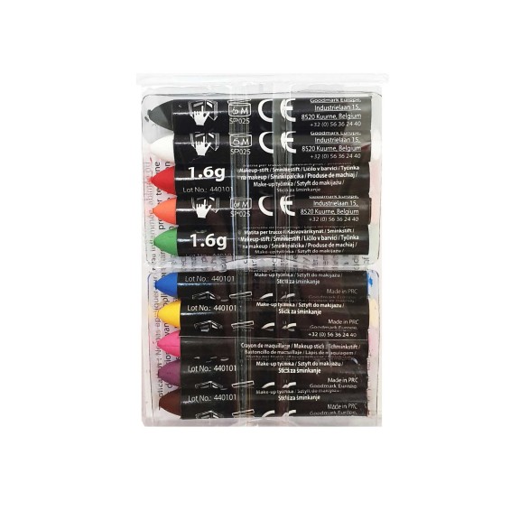 Caixa 10 Lpis Cor Pintura Facial