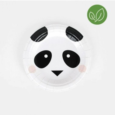Pratos Panda 8 Unid