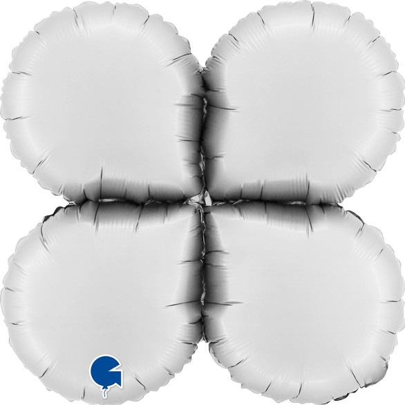 Base Bolacha Para Balões Prateada