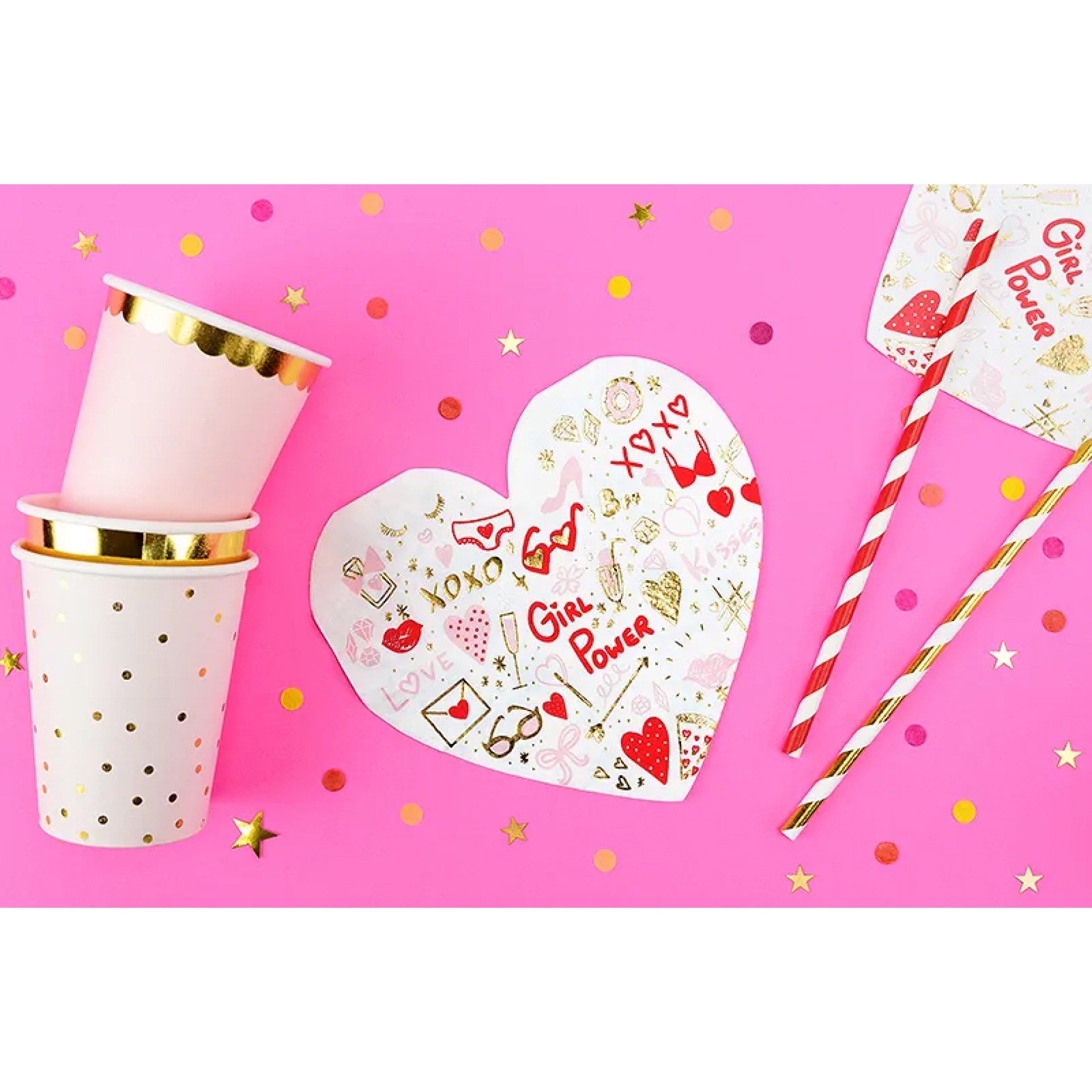 Guardanapos Coração Power Girl