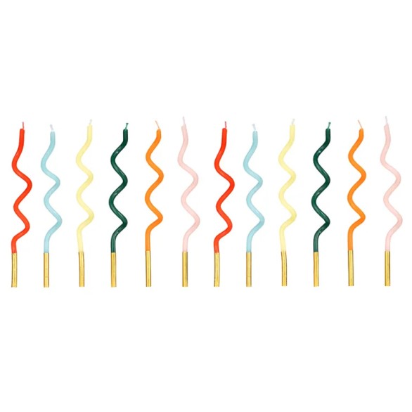 Velas Espiral Rainbow 12 Unid