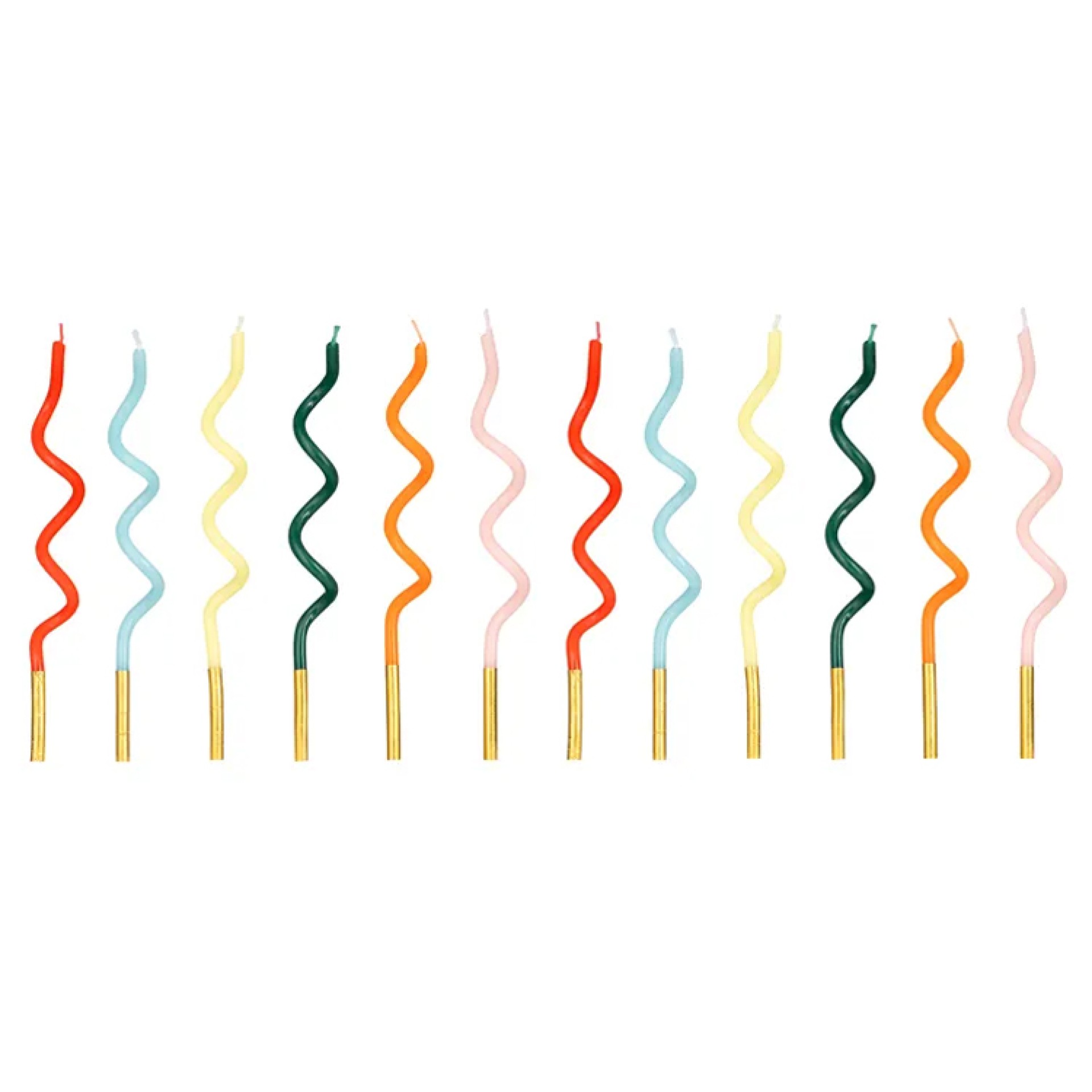 Velas Espiral Rainbow 12 Unid