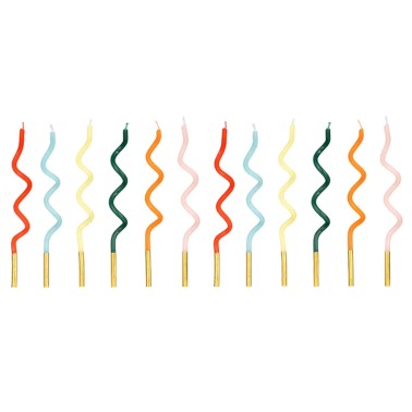 Velas Espiral Rainbow 12 Unid
