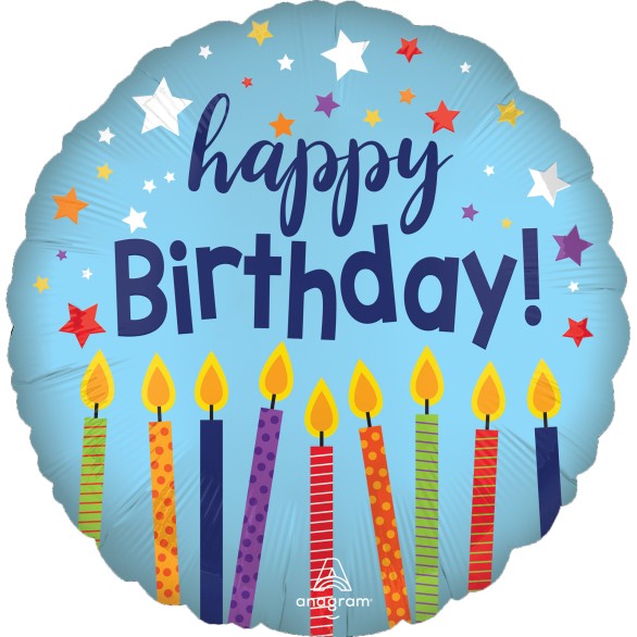 Balão Candles Happy Birthday