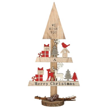 Pinheiro Decorativo em Madeira 40cm