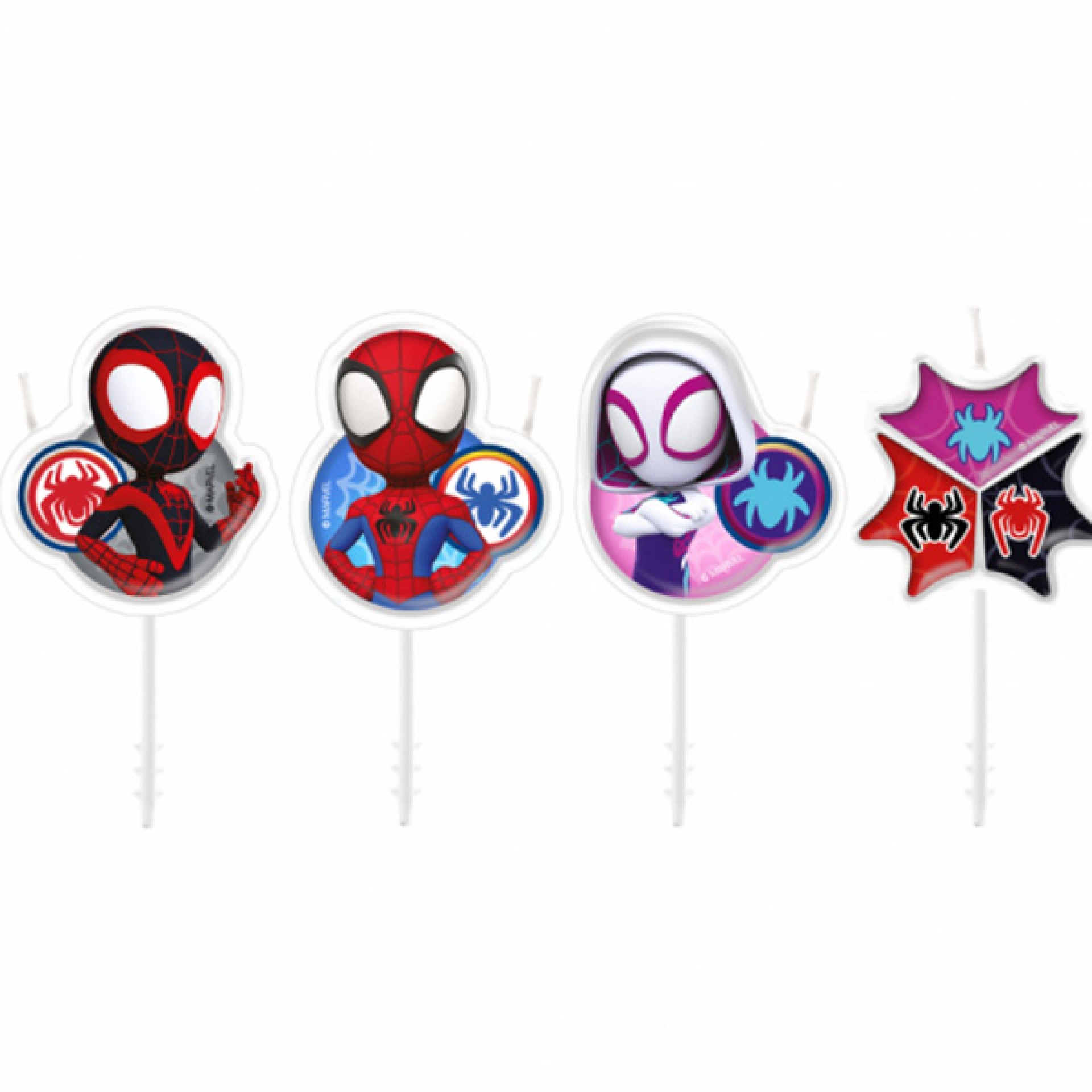 Velas Spidey 4 Unid