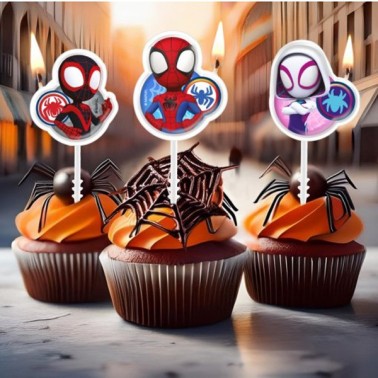 Velas Spidey 4 Unid