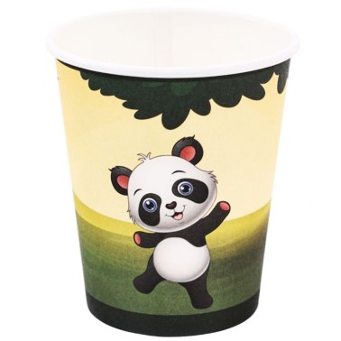 Copos Panda da Floresta 6 Unid