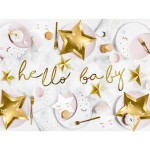 Bandeirolas Hello Baby Douradas