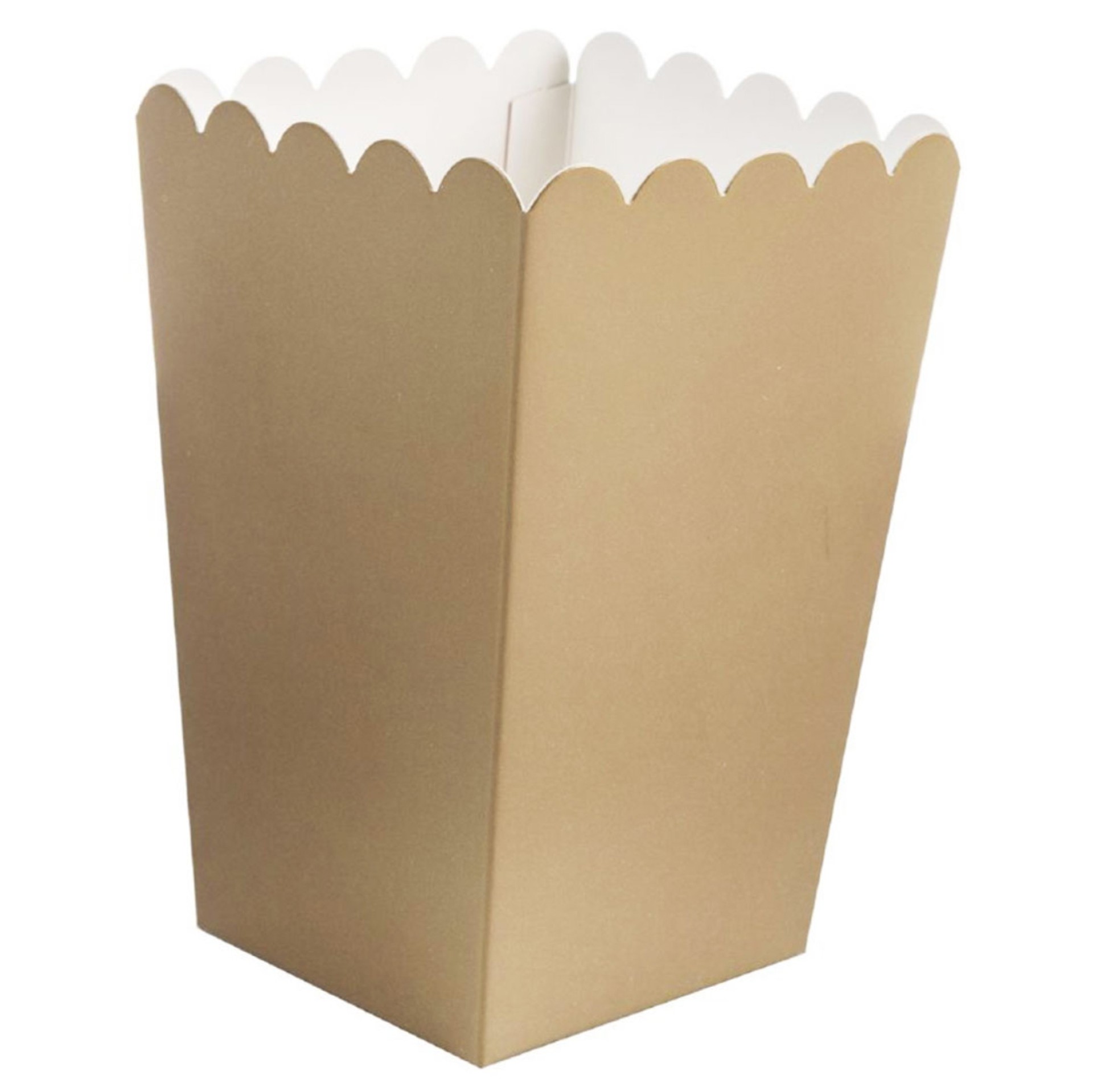 Caixas Pipocas Douradas Pequenas 6 Unid