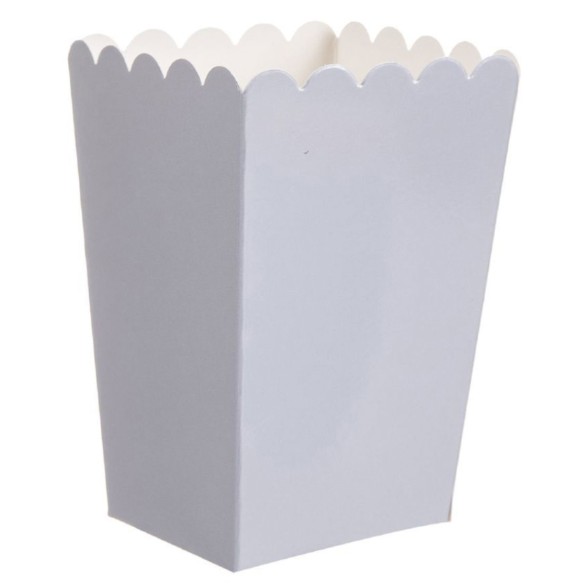 Caixas Pipocas Prateadas Pequenas 6 Unid