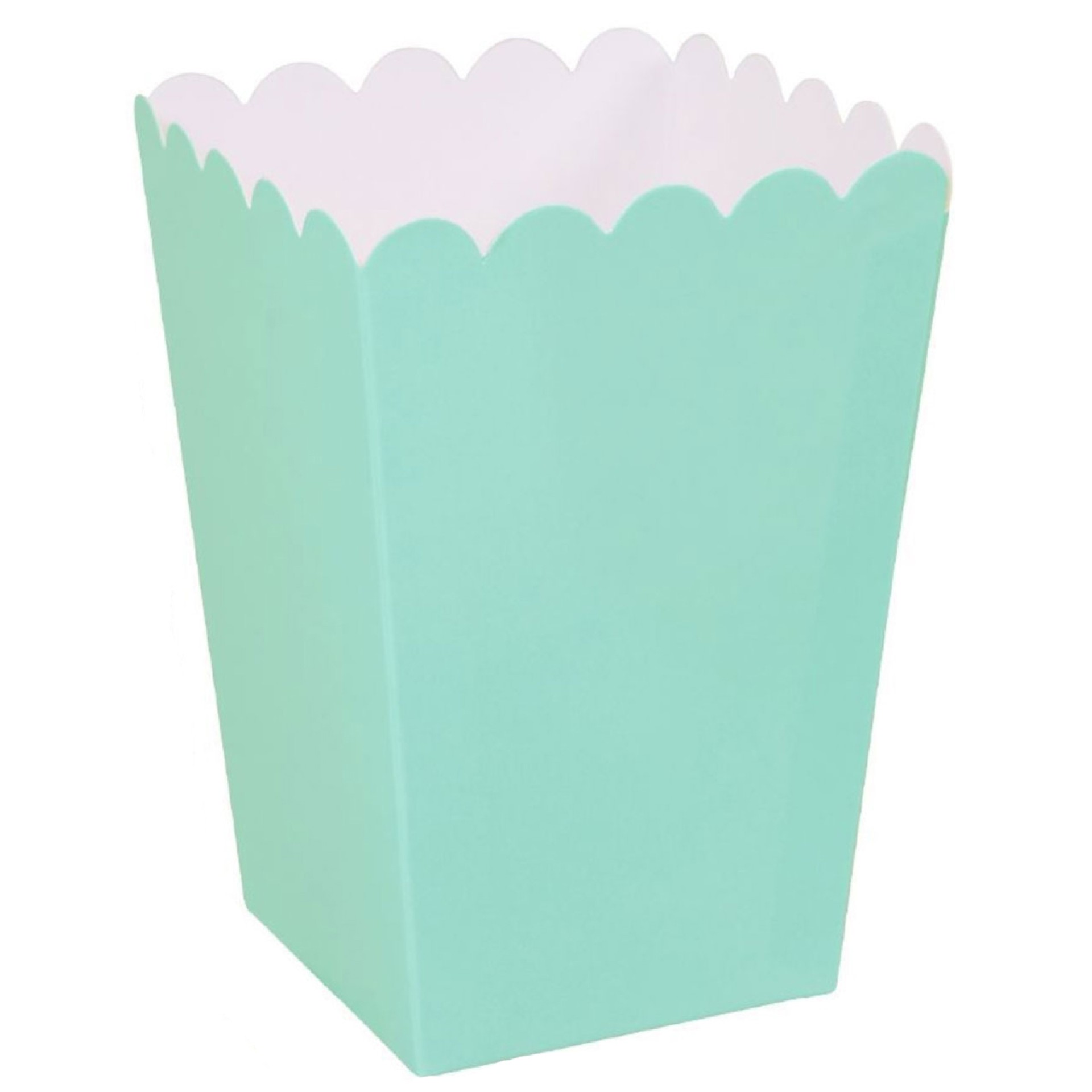 Caixas Pipocas Verde Menta Pequenas 6 Unid