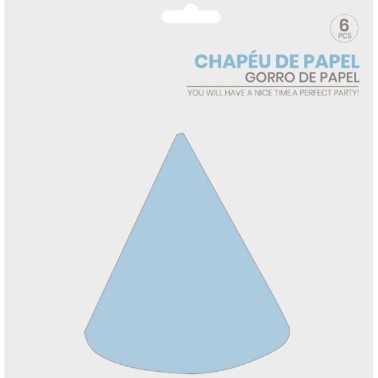 Chapu Cone Azul 6 Unid