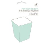 Caixas Pipocas Verde Menta Pequenas 6 Unid