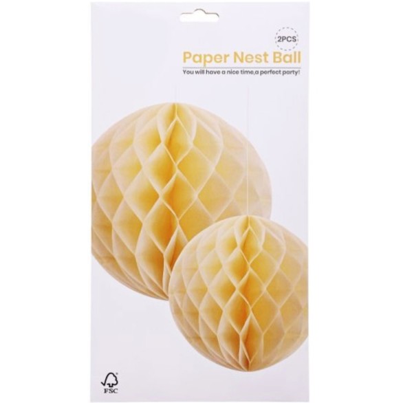 Balo Papel Latte 2 Unid