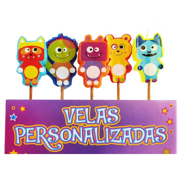 Velas Monstrinhos Coloridos