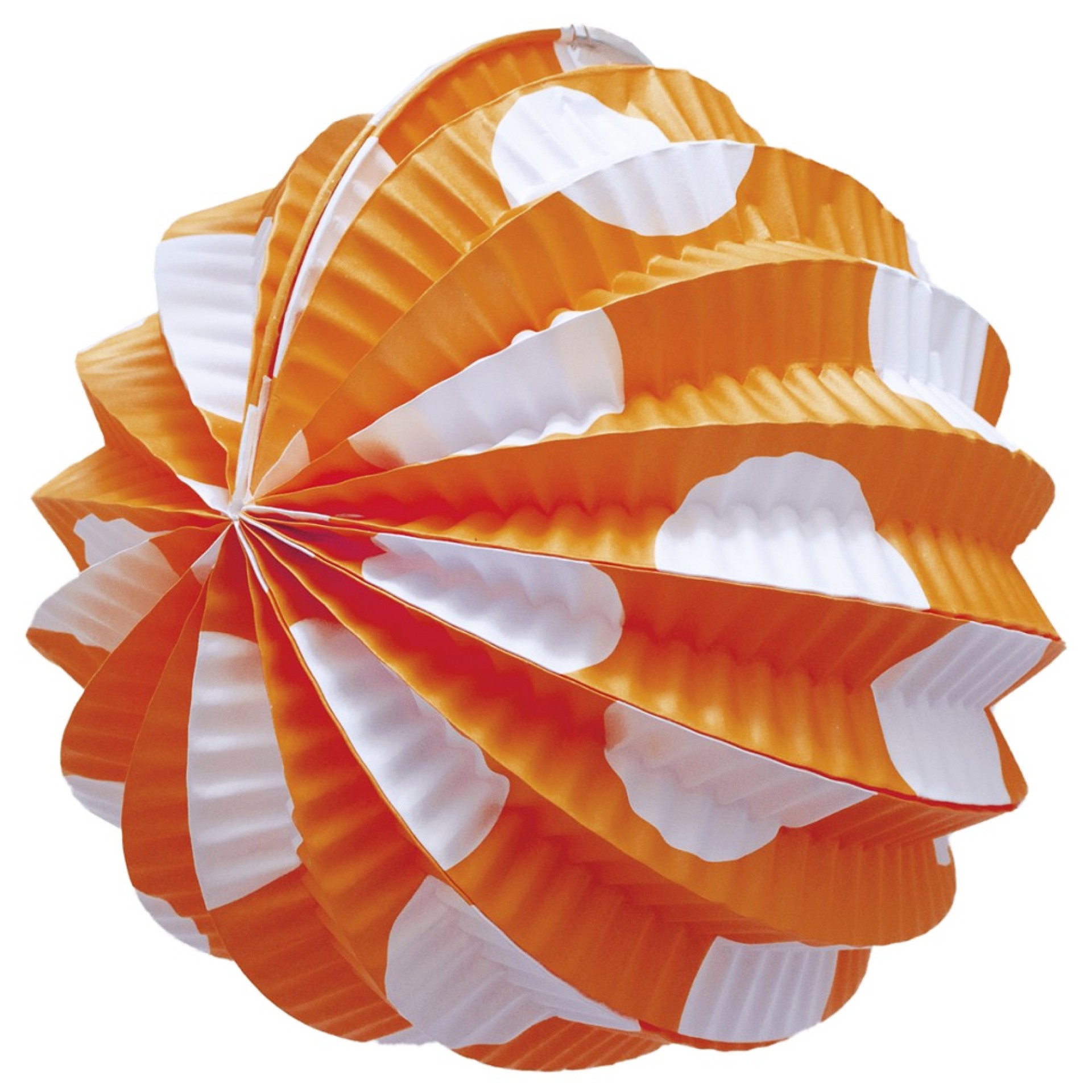 Balão Papel Laranja Com Bolinhas