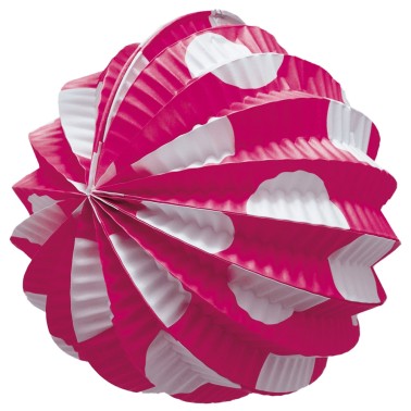 Balo Papel Fushia Com Bolinhas