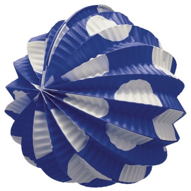 Balo Papel Azul Escuro Com Bolinhas
