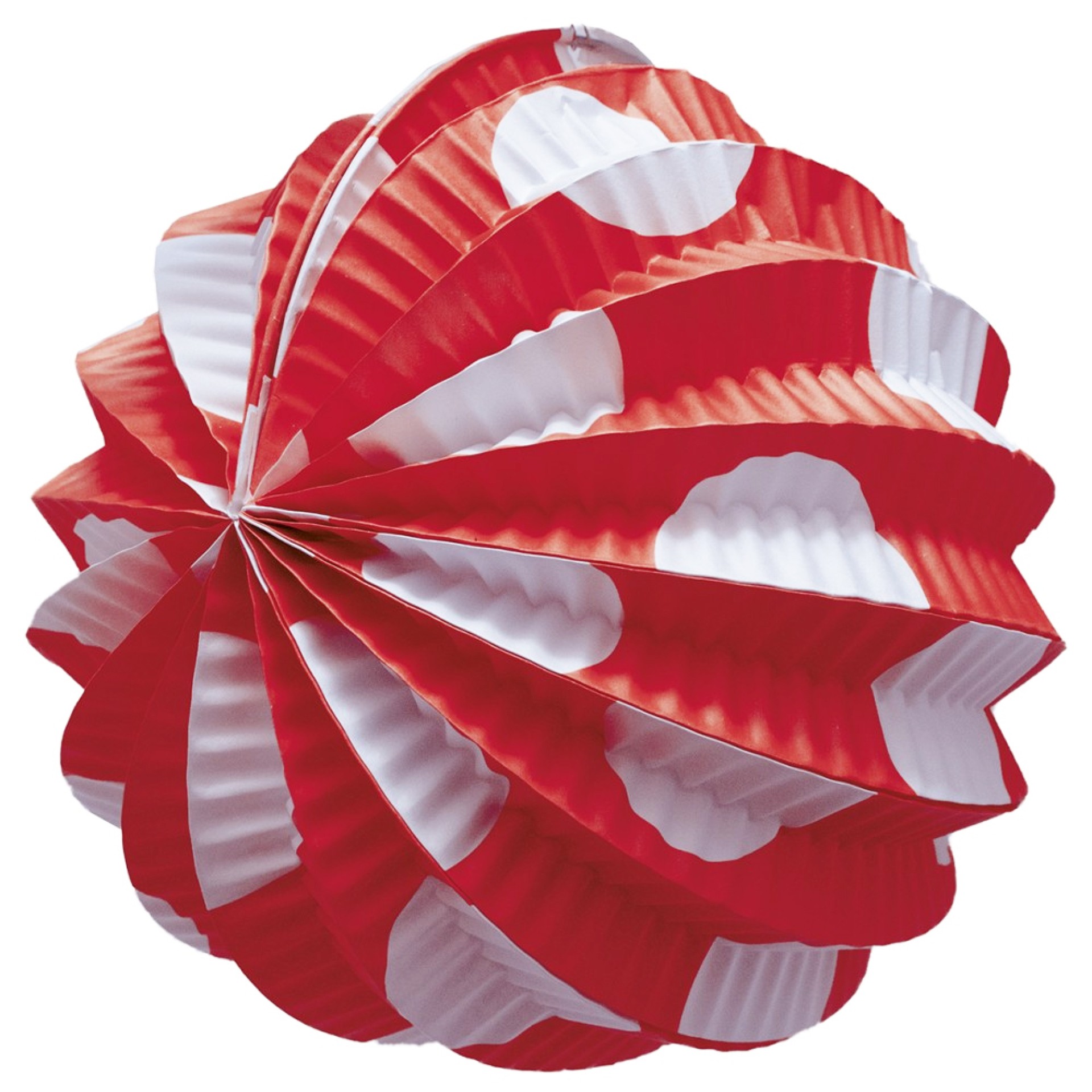 Balão Papel Vermelho Com Bolinhas