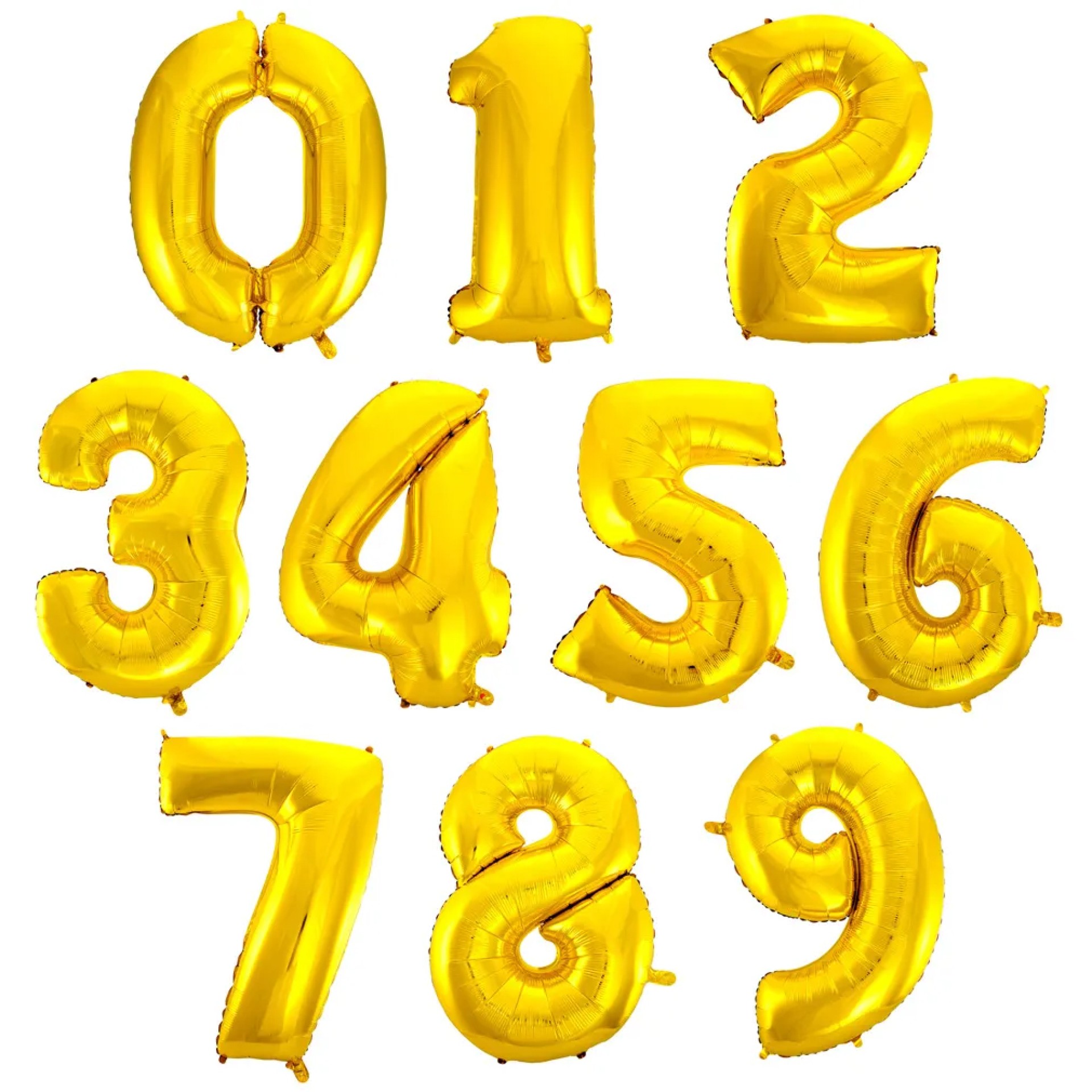 Balão Numero Foil Dourado 86CM